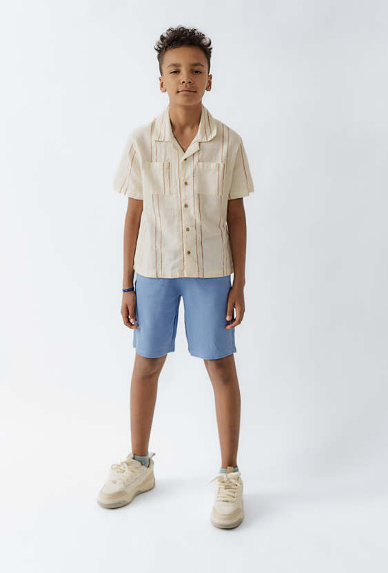 Koszula w paski - krótki rękaw