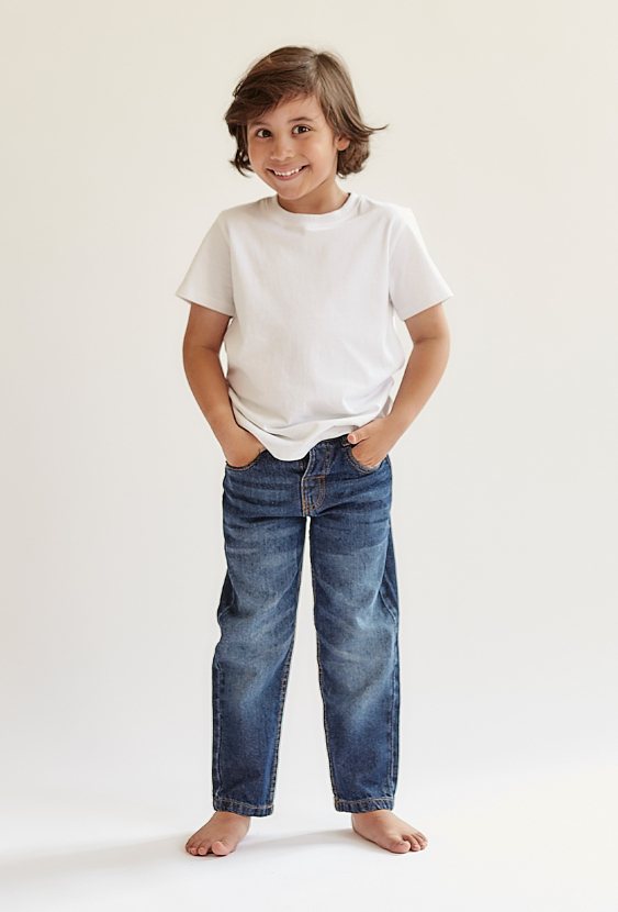 Spodnie jeansowe dla chłopca - regular - niebieskie