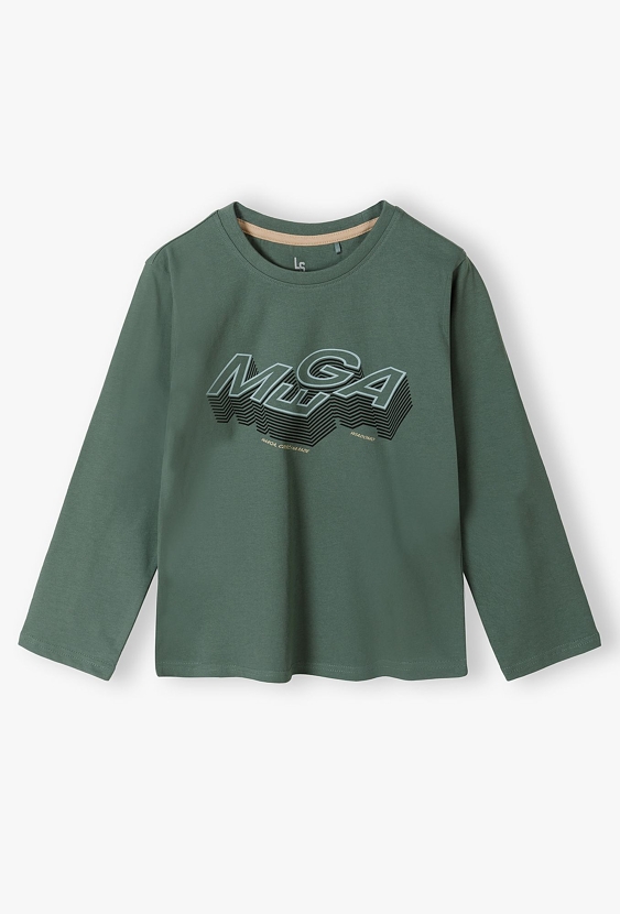 Bluzka chłopięca bawełniana zielona