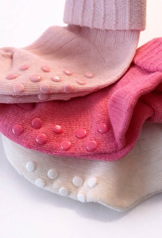 Skarpetki niemowlęce antypoślizgowe – 3 pak