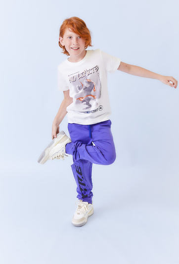 Koszulka chłopięca ecru z nadrukiem No Limits