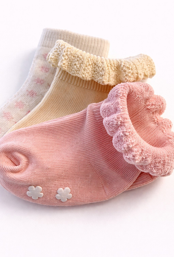 Skarpetki niemowlęce antypoślizgowe 3-pak