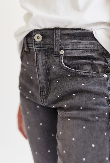 Jeansy dla dziewczynki  - szare - bootcut