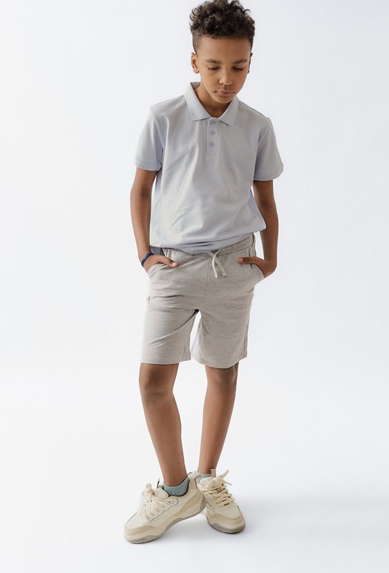 Jasnoszare szorty chłopięce