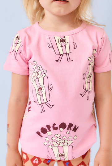 Różowa koszulka z motywem popcornu - Limited Edition