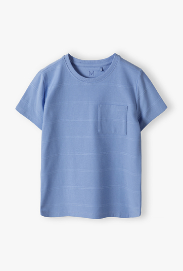 T-shirt chłopięcy z kieszonką – koszulka w prążki