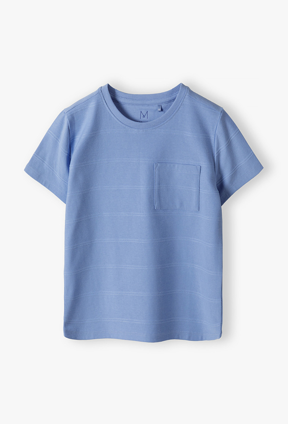 T-shirt chłopięcy z kieszonką – koszulka w prążki