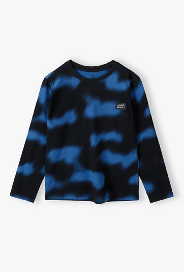 Bluzka chłopięca z długim rękawem tie-dye