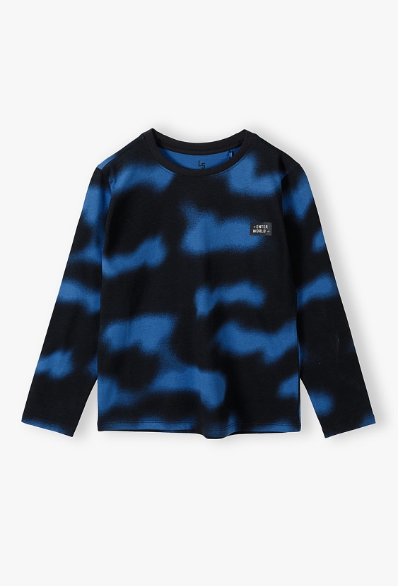 Bluzka chłopięca z długim rękawem tie-dye