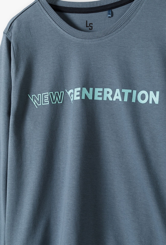 Chłopięca bluzka bawełniana z napisem