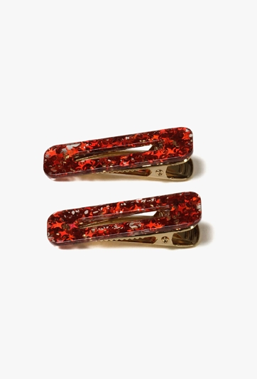 Spinki do włosów z brokatem – zestaw 2 szt.