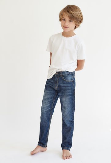 Spodnie jeansowe regular dla chłopca- Lincoln&Sharks