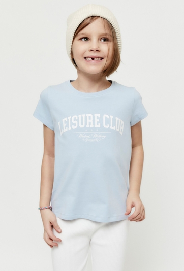 Klasyczny jasnoniebieski T-shirt dla dziewczynki