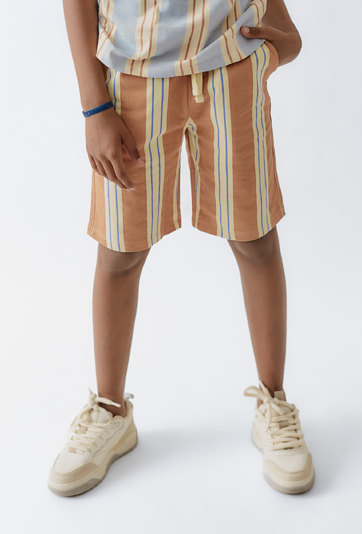 Bawełniane szorty chłopięce w paski