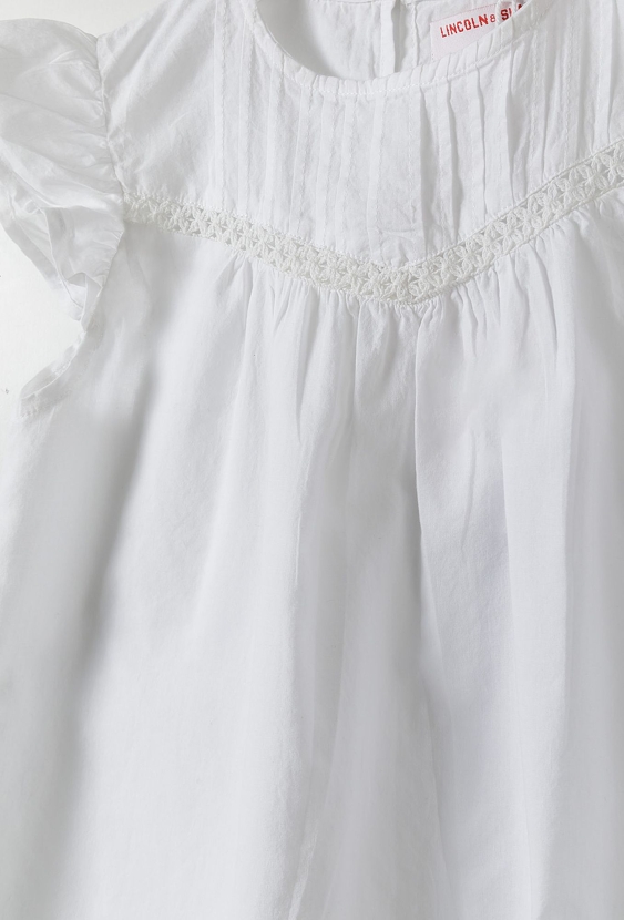 Biała bluzka koszulowa dla dziewczynki - Lincoln&Sharks