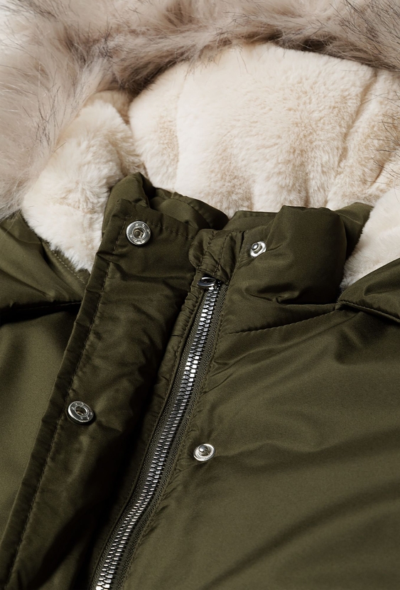 Kurtka zimowa dla dziewczynki - parka - zielona - 5.10.15.