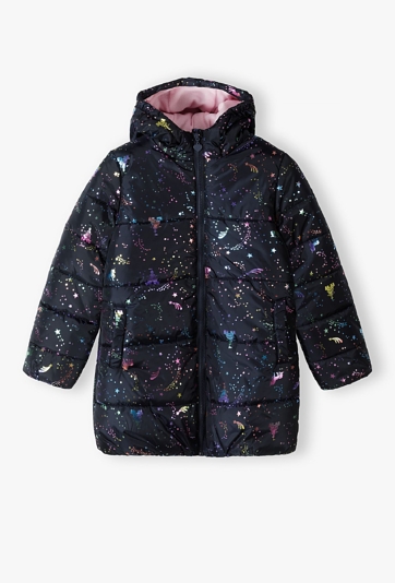 Kurtka zimowa z kolorowym nadrukiem