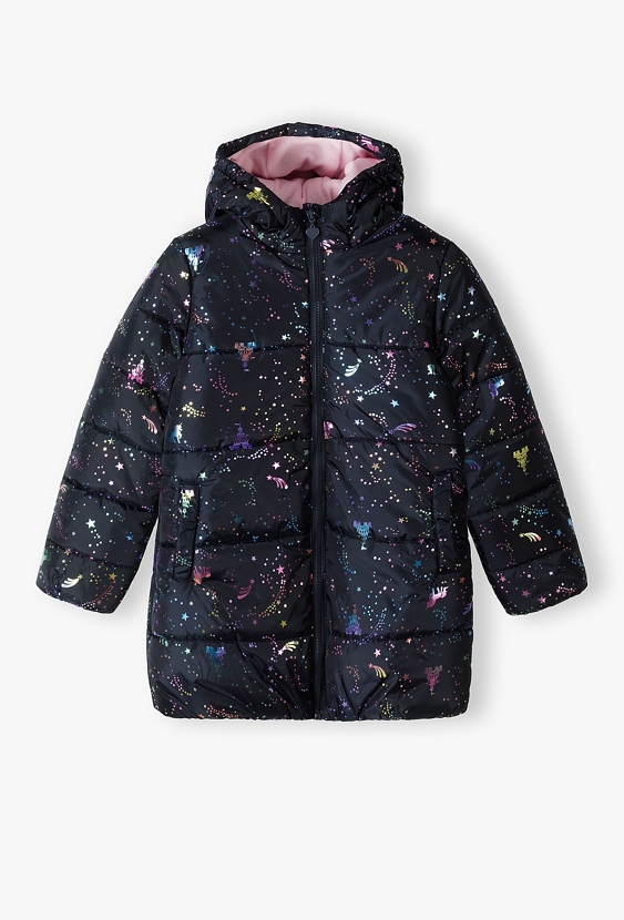 Kurtka zimowa z kolorowym nadrukiem