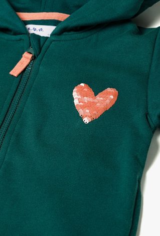 Rozpinana bluza dla dziewczynki z kapturem