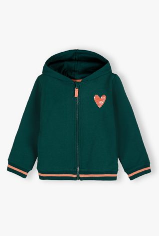 Rozpinana bluza dla dziewczynki z kapturem