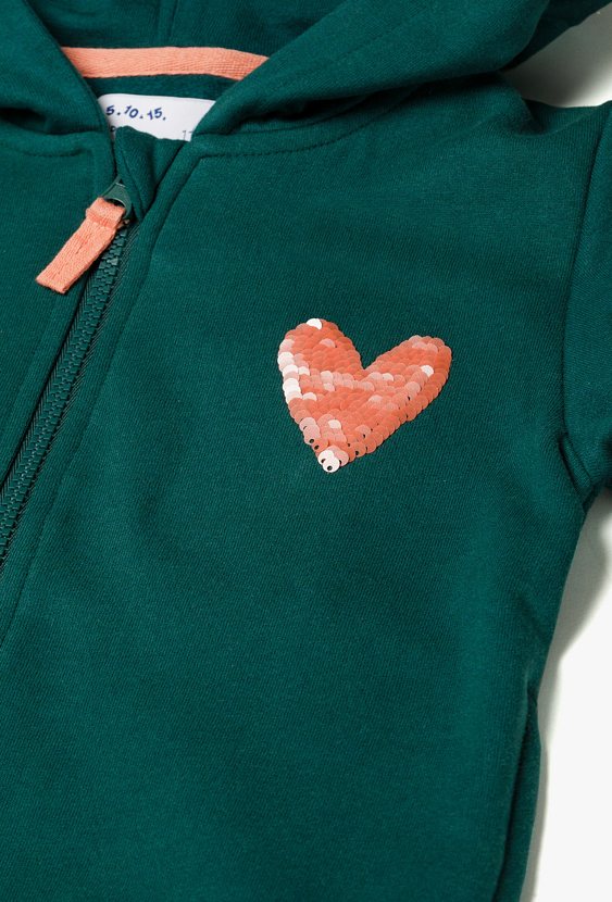 Rozpinana bluza dla dziewczynki z kapturem