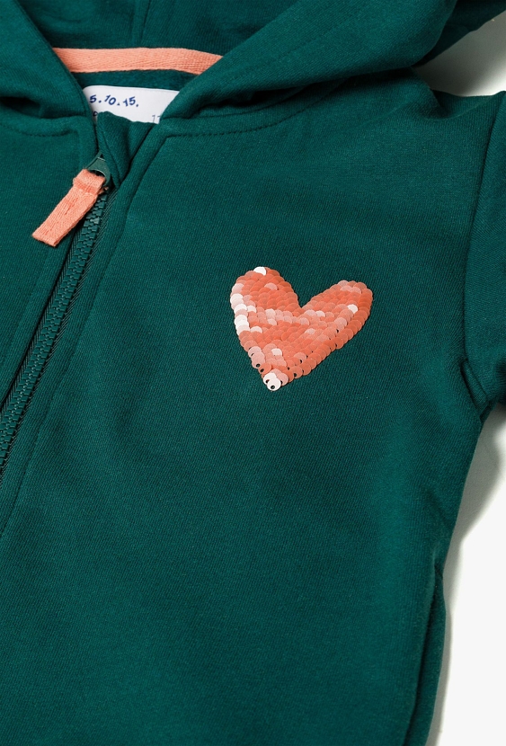 Rozpinana bluza dla dziewczynki z kapturem