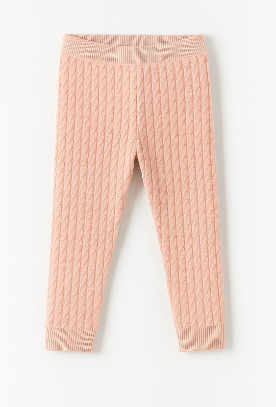 Dziewczęce legginsy z bawełnianej przędzy