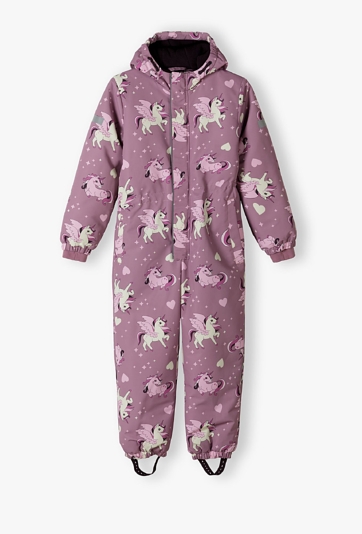 Kombinezon narciarski dla dziewczynki w jednorożce - 5.10.15.