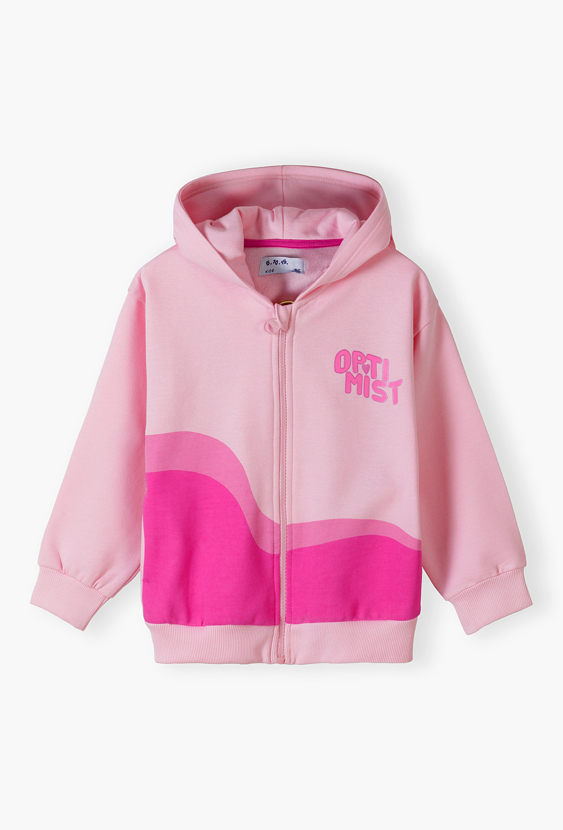 Bluza rozpinana z kapturem dla dziewczynki