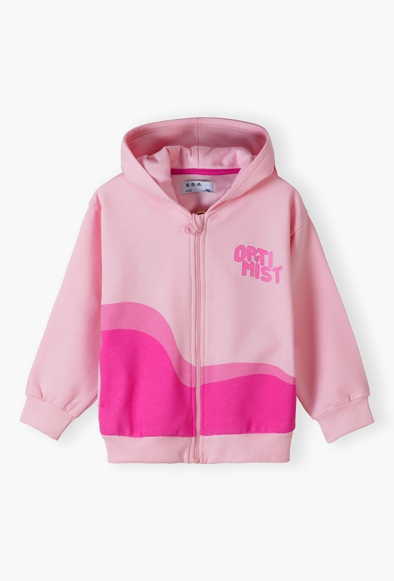 Bluza dresowa z kapturem OPTIMIST różowa