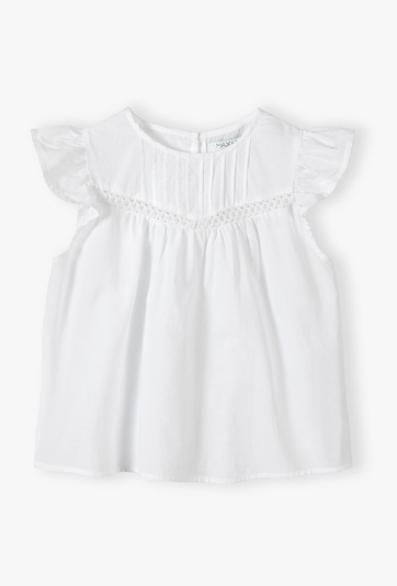 Biała elegancka bluzka dla dziewczynki - Max&Mia