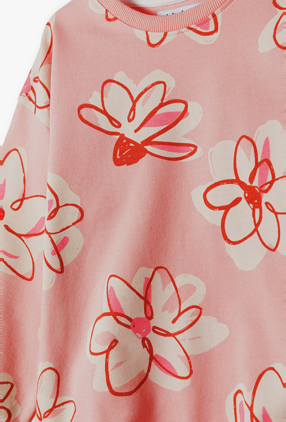 Bluza dziewczęca w kwiaty