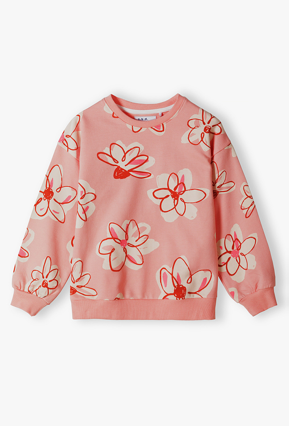 Bluza dziewczęca w kwiaty