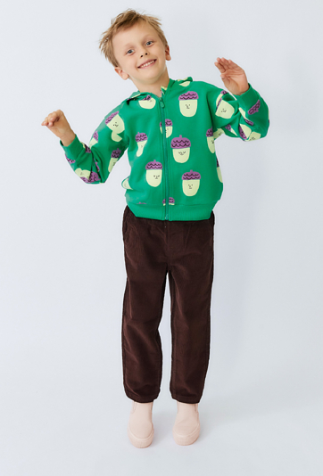 Bluza chłopięca rozpinana z printem w żołędzie - Limited Edition