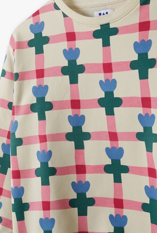 Bluza dresowa z miękkiej dzianiny w kwiatki - Limited Edition