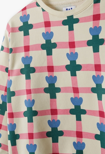 Bluza dresowa z miękkiej dzianiny w kwiatki - Limited Edition