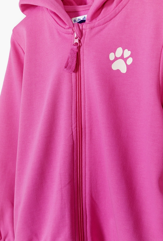 Bluza dresowa z kapturem dla dziewczynki