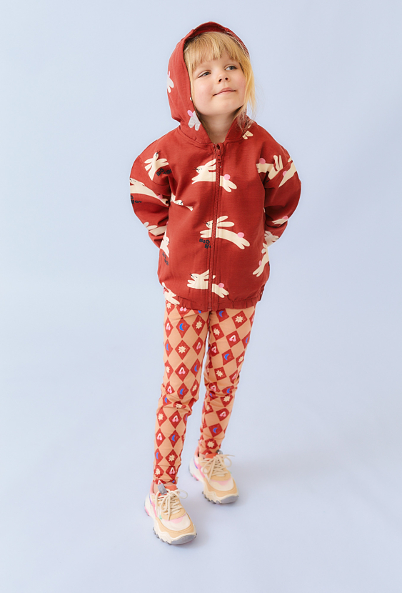 Bluza rozpinana z kapturem dla dziewczynki w króliczki