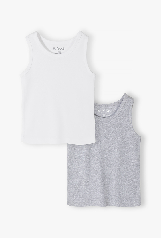 Zestaw 2 podkoszulek chłopięcych bez rękawów