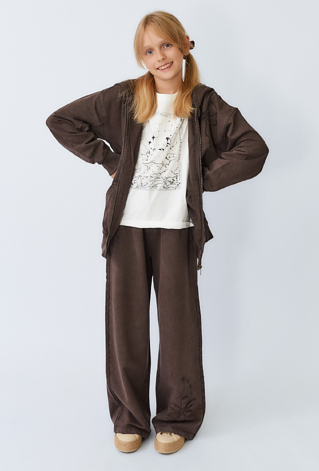 Bluza dziewczęca rozpinana z kapturem