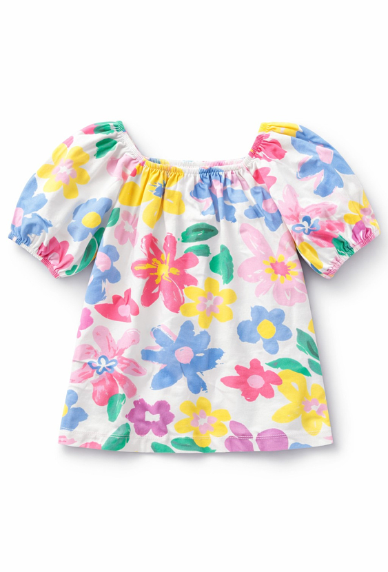 Koszulka dziewczęca w kolorowe kwiaty