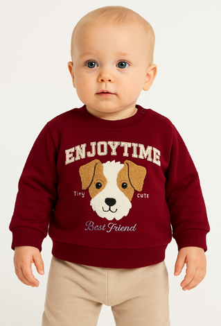 Bluza niemowlęca z naszywką pieska