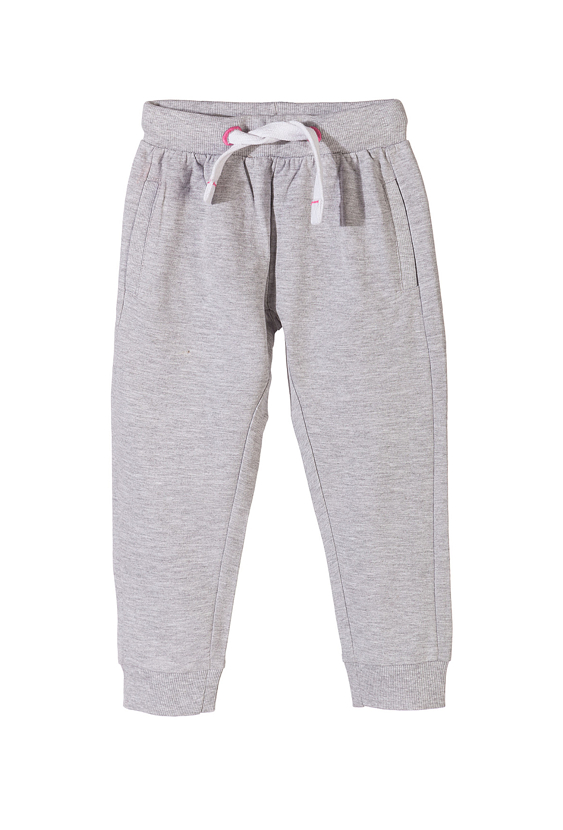Spodnie dresowe dziewczęce basic -  szare
