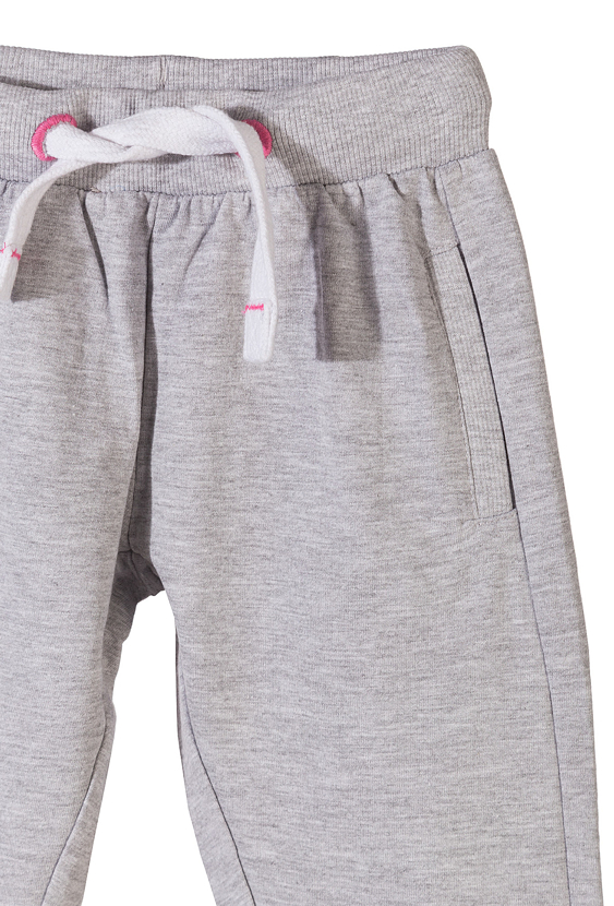 Spodnie dresowe dziewczęce basic -  szare