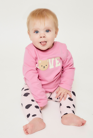 Różowa bluzka dla niemowlaka - LOVE - 5.10.15.