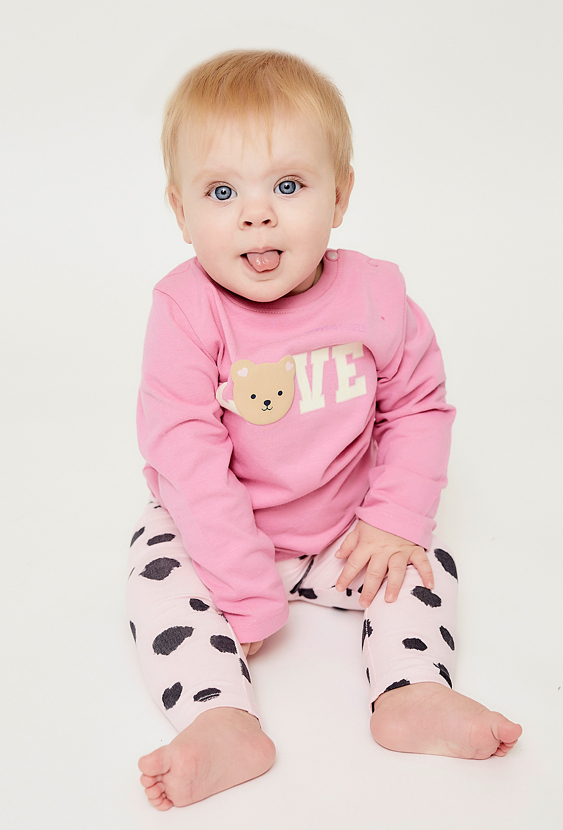 Różowa bluzka dla niemowlaka - LOVE - 5.10.15.