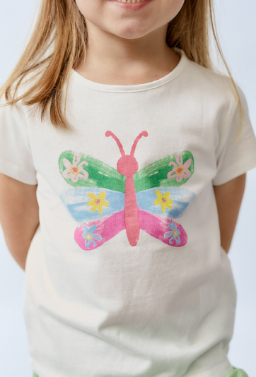 Koszulka dziewczęca z motylem