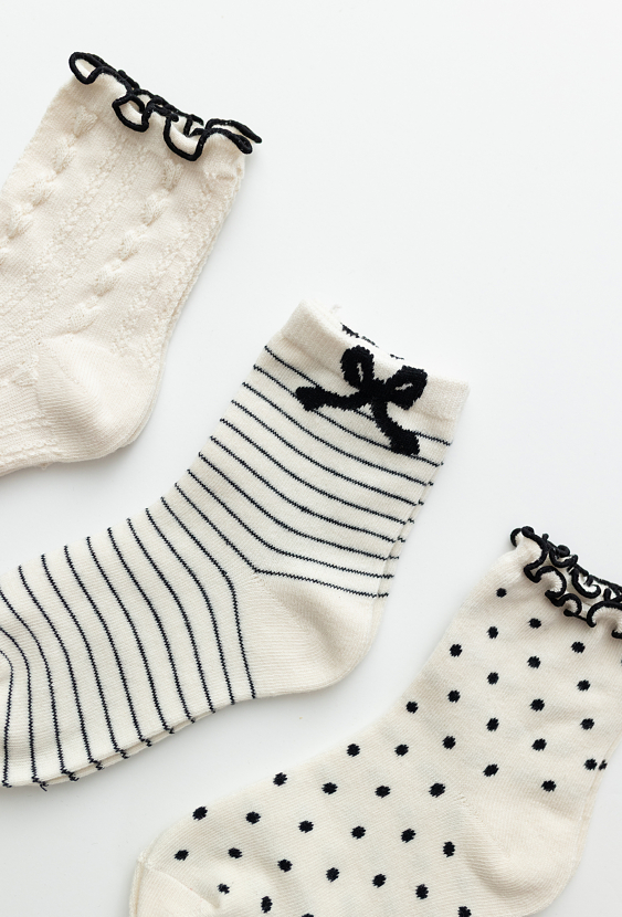 Skarpety dziewczęce 3-pak