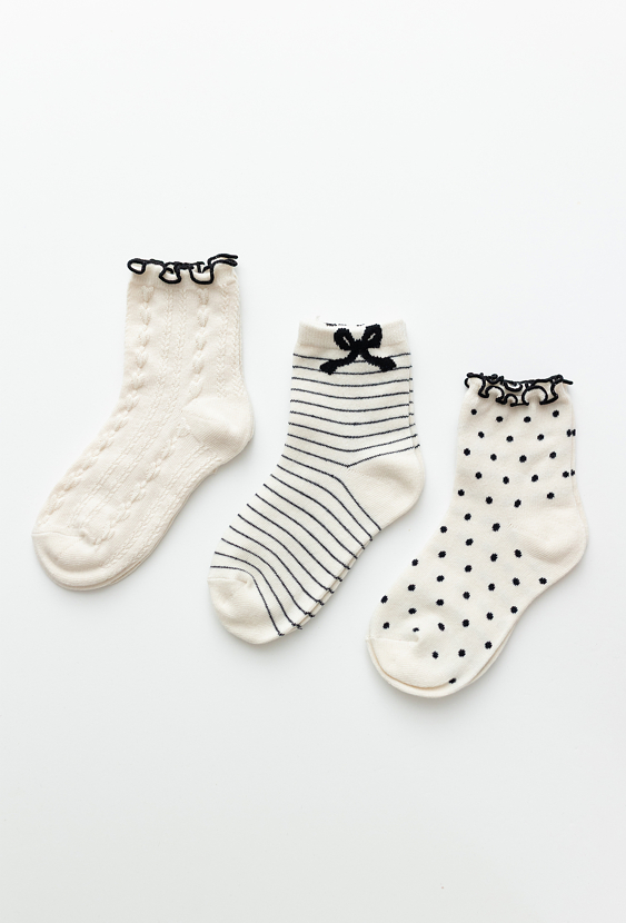 Skarpety dziewczęce 3-pak