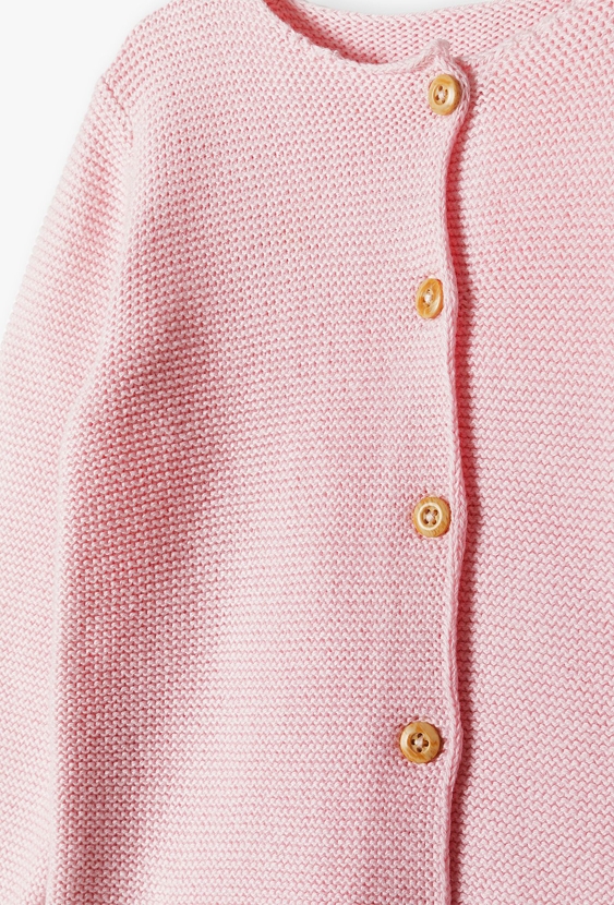 Różowy rozpinany sweter dla niemowlaka - 5.10.15.